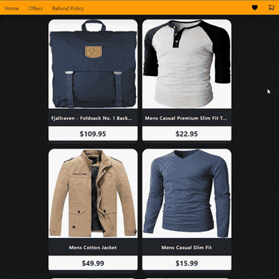 Graphic of the eCommerce store you will be building